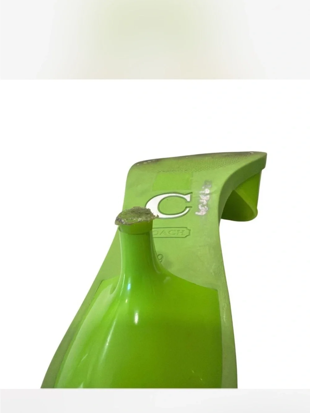 Coach Y2K Nichelle Jelly Kitten Heels Sz 9 Lime Green Rare